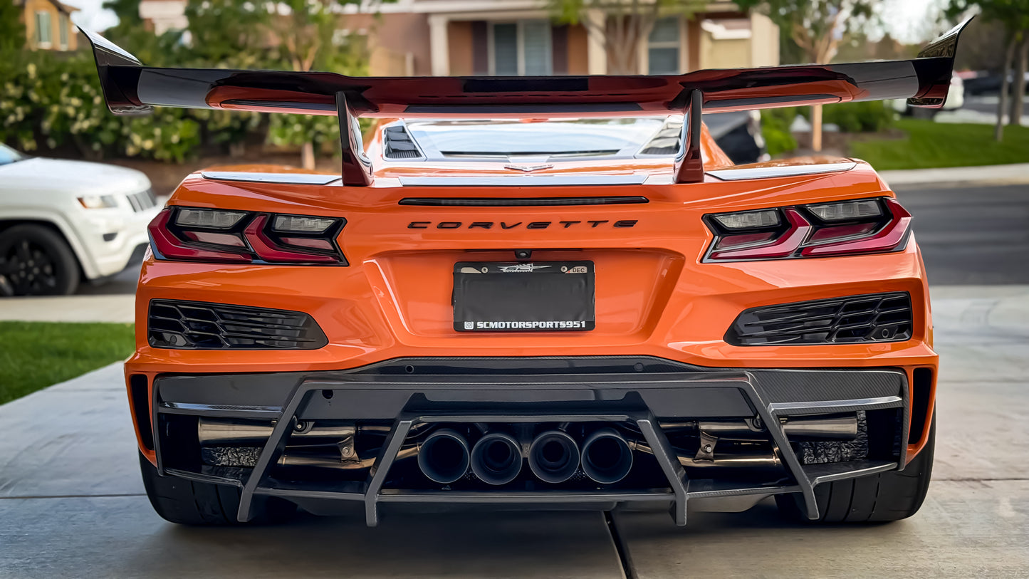 Z07R Rear Diffuser | C8 Z06/Eray/Stingray/ZR1/GS/GSX Fitment | 2x2 V Weave Carbon