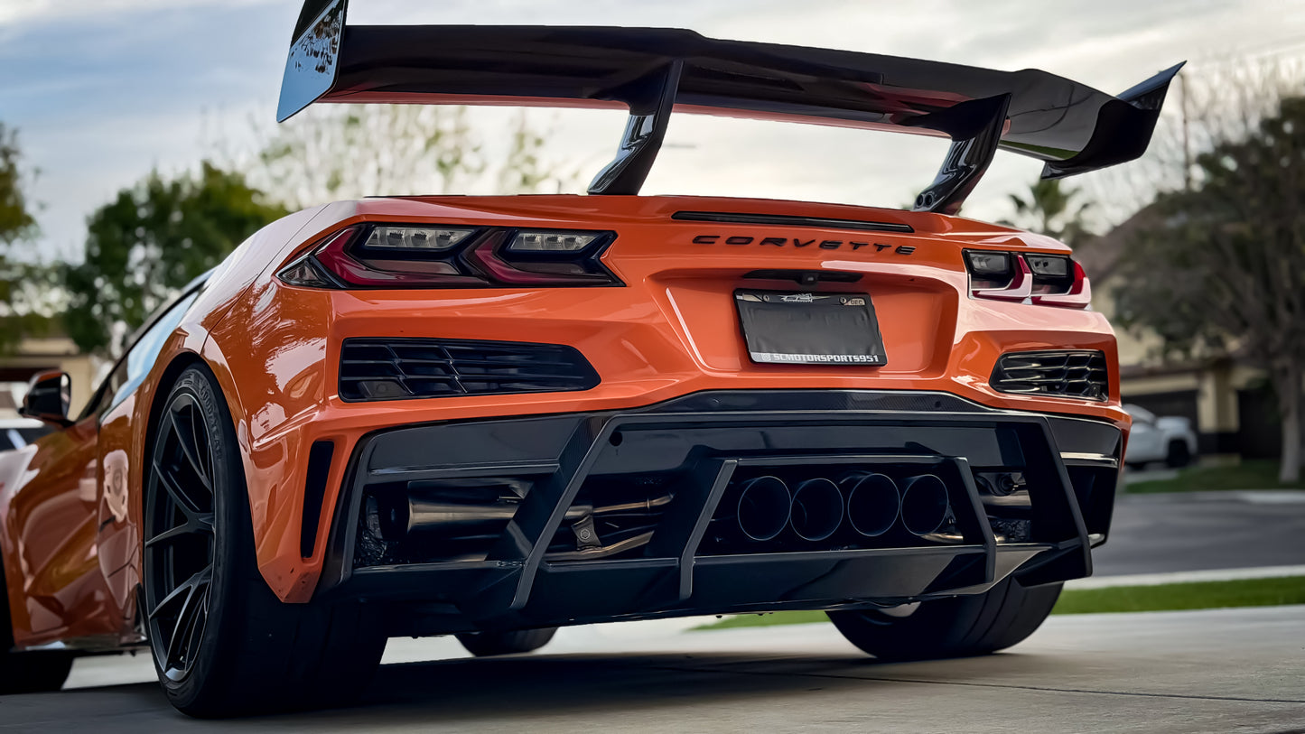 Z07R Rear Diffuser | C8 Z06/Eray/Stingray/ZR1/GS/GSX Fitment | 2x2 V Weave Carbon