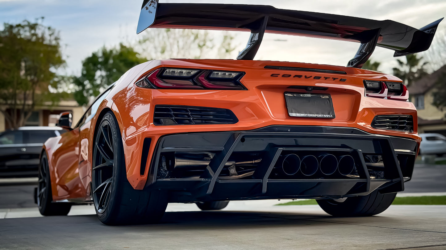 Z07R Rear Diffuser | C8 Z06/Eray/Stingray/ZR1/GS/GSX Fitment | 2x2 V Weave Carbon