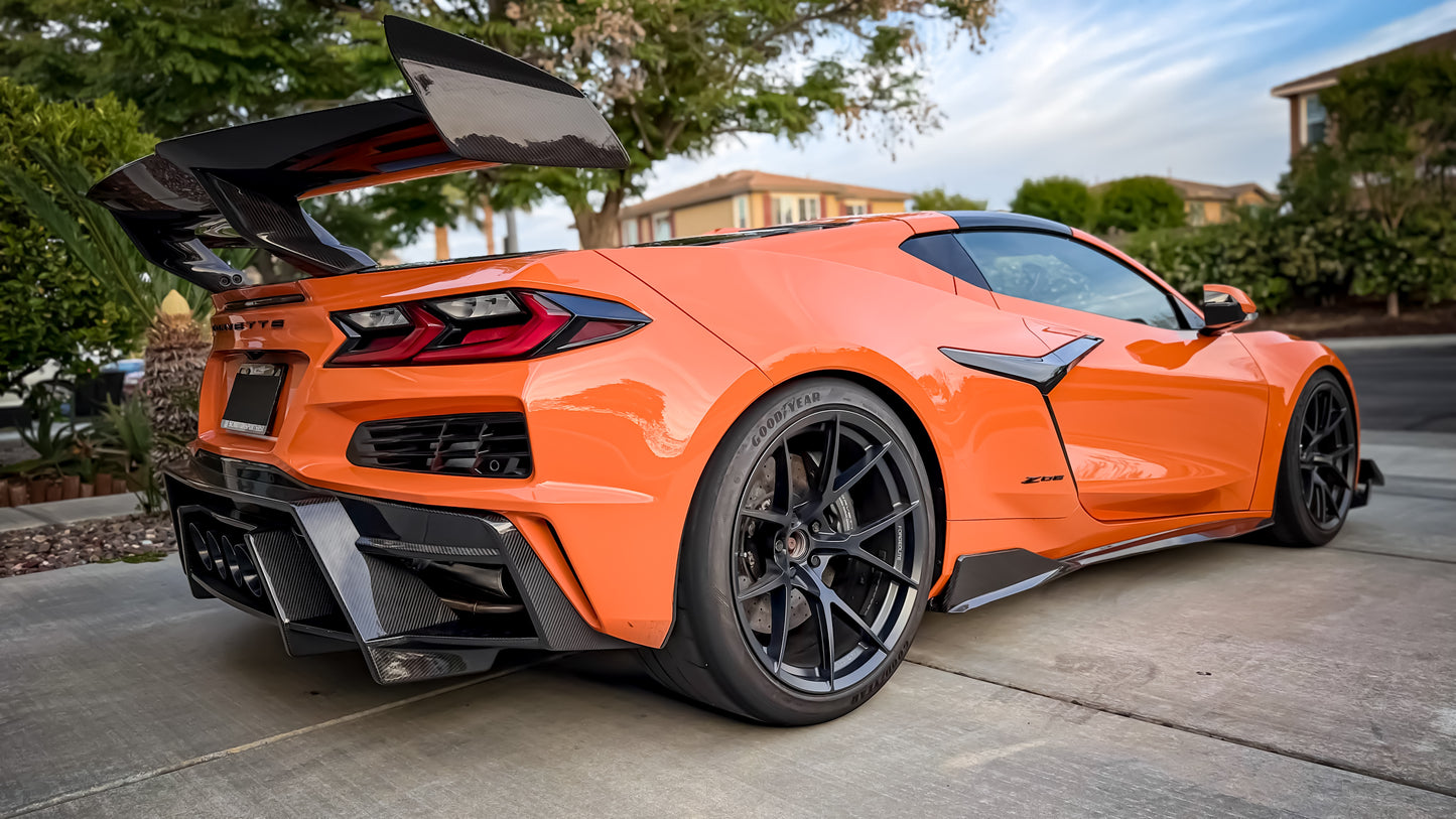 Z07R Rear Diffuser | C8 Z06/Eray/Stingray/ZR1/GS/GSX Fitment | 2x2 V Weave Carbon