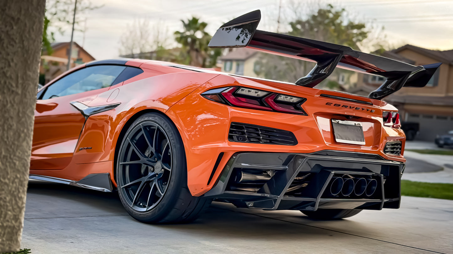Z07R Rear Diffuser | C8 Z06/Eray/Stingray/ZR1/GS/GSX Fitment | 2x2 V Weave Carbon