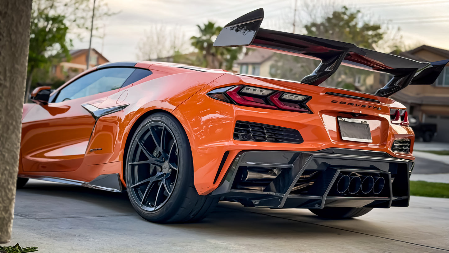Z07R Rear Diffuser | C8 Z06/Eray/Stingray/ZR1/GS/GSX Fitment | 2x2 V Weave Carbon