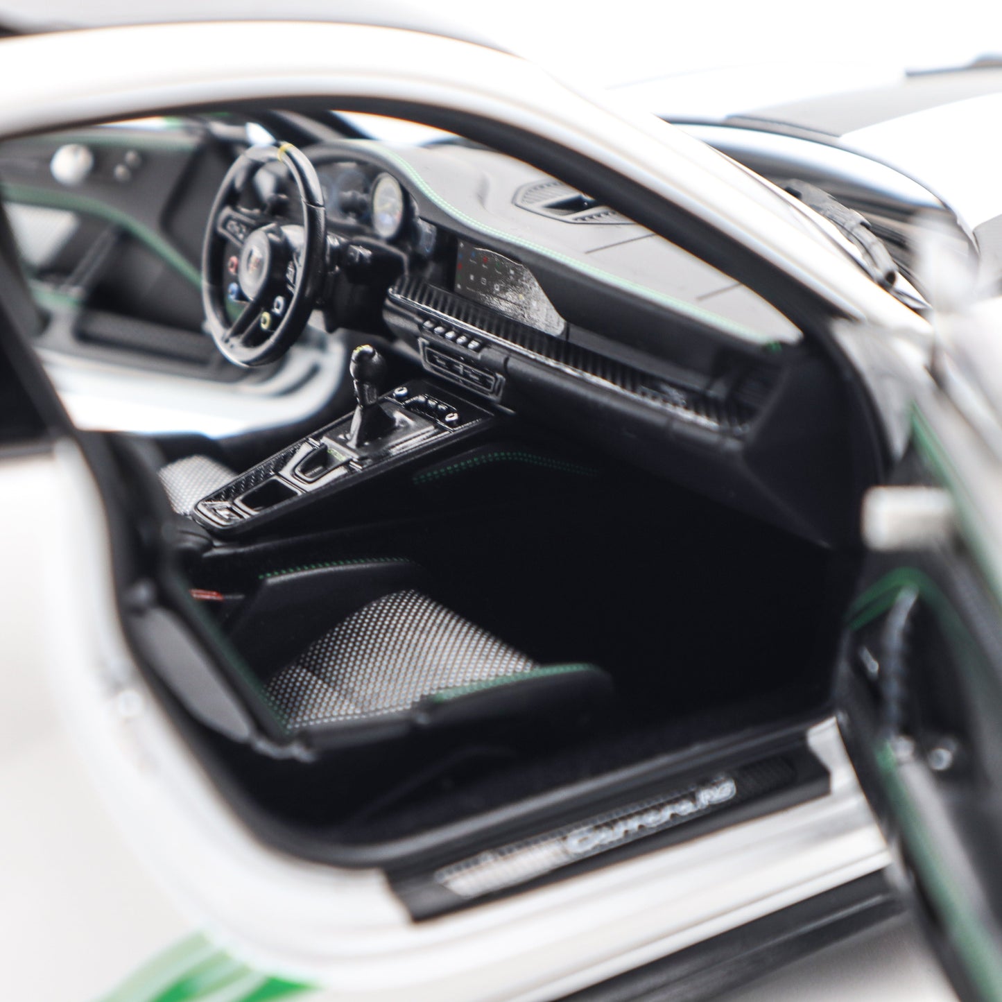 Norev 2022 Porsche 911 992 GT3 RS Weissach Package Tribute Edition White w/ Green 1:18