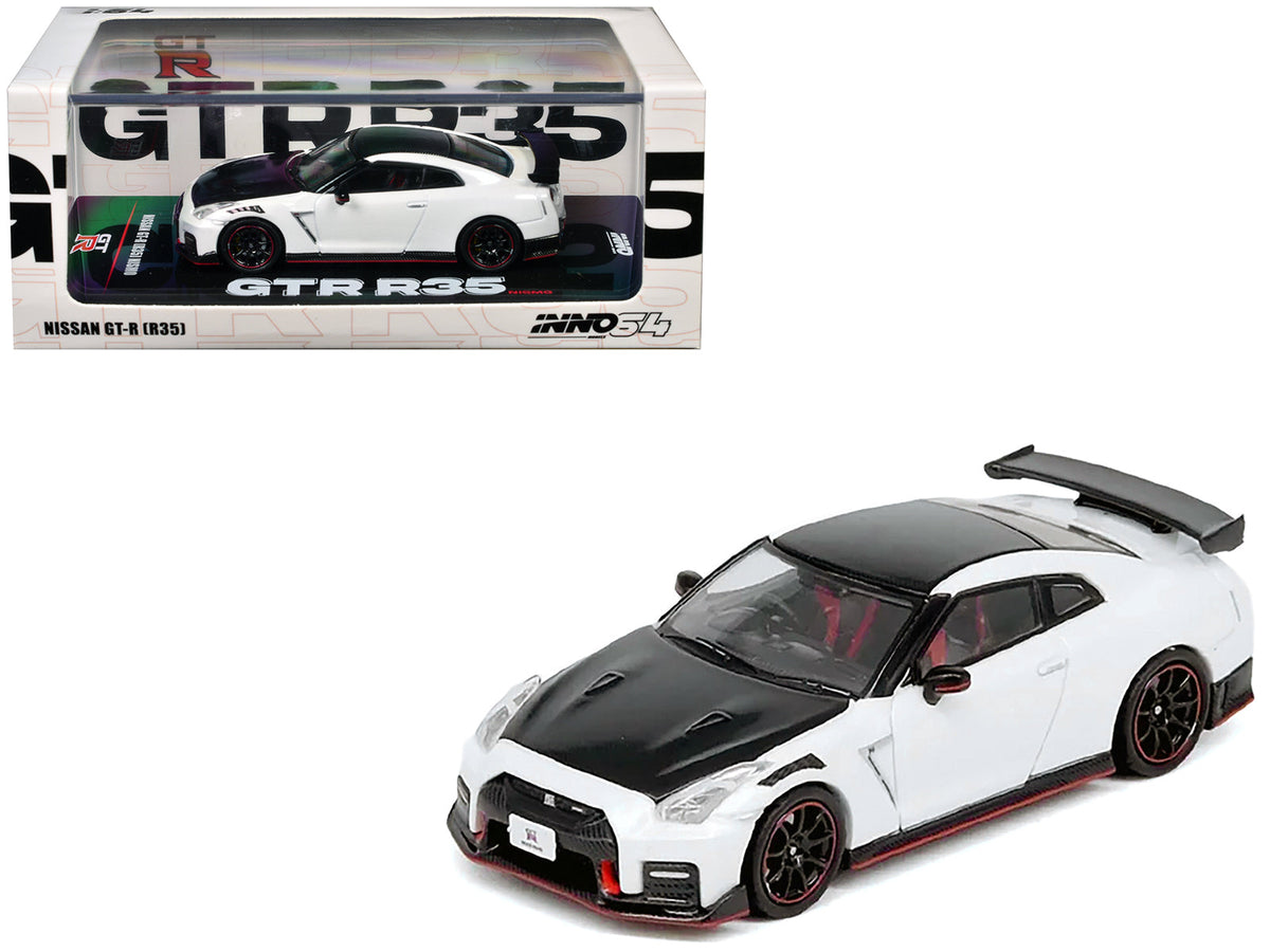 Rapid Vehicles Nissan GT-R (R35) Nismo RHD (Right Hand Drive) White with Carbon Hood and Top 1/64...