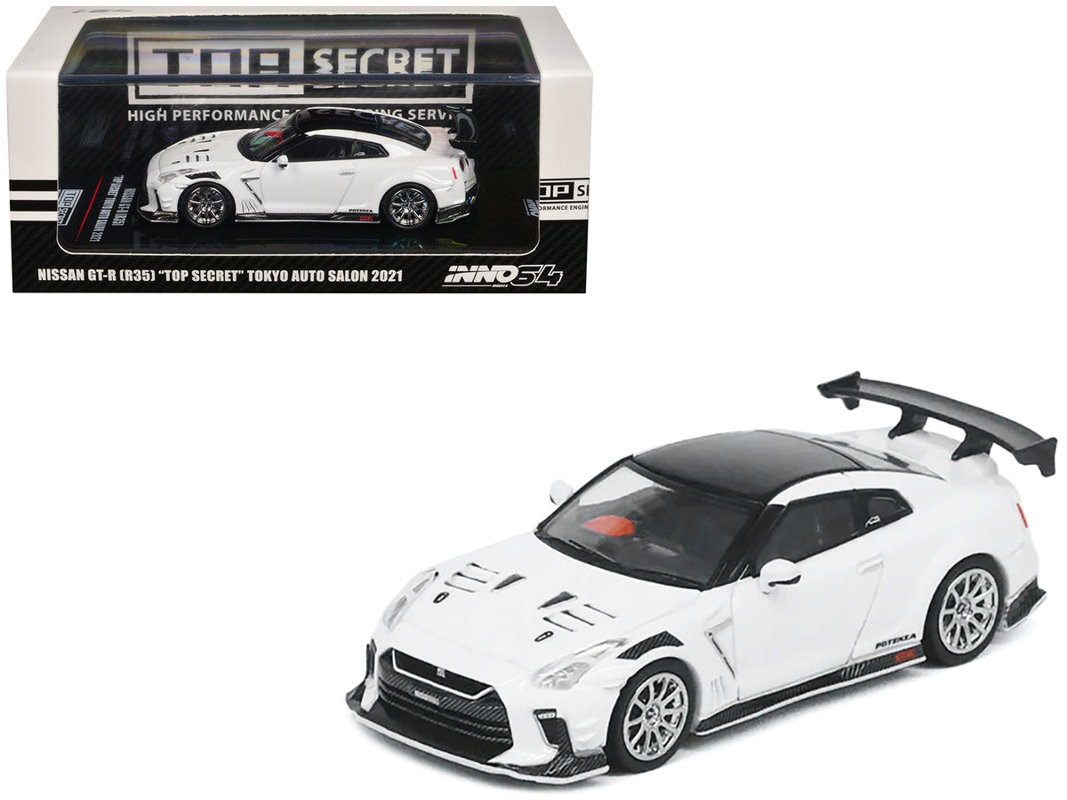 Rapid Vehicles Nissan GT-R (R35) "Top Secret" RHD (Right Hand Drive) White with Black Top "Tokyo...