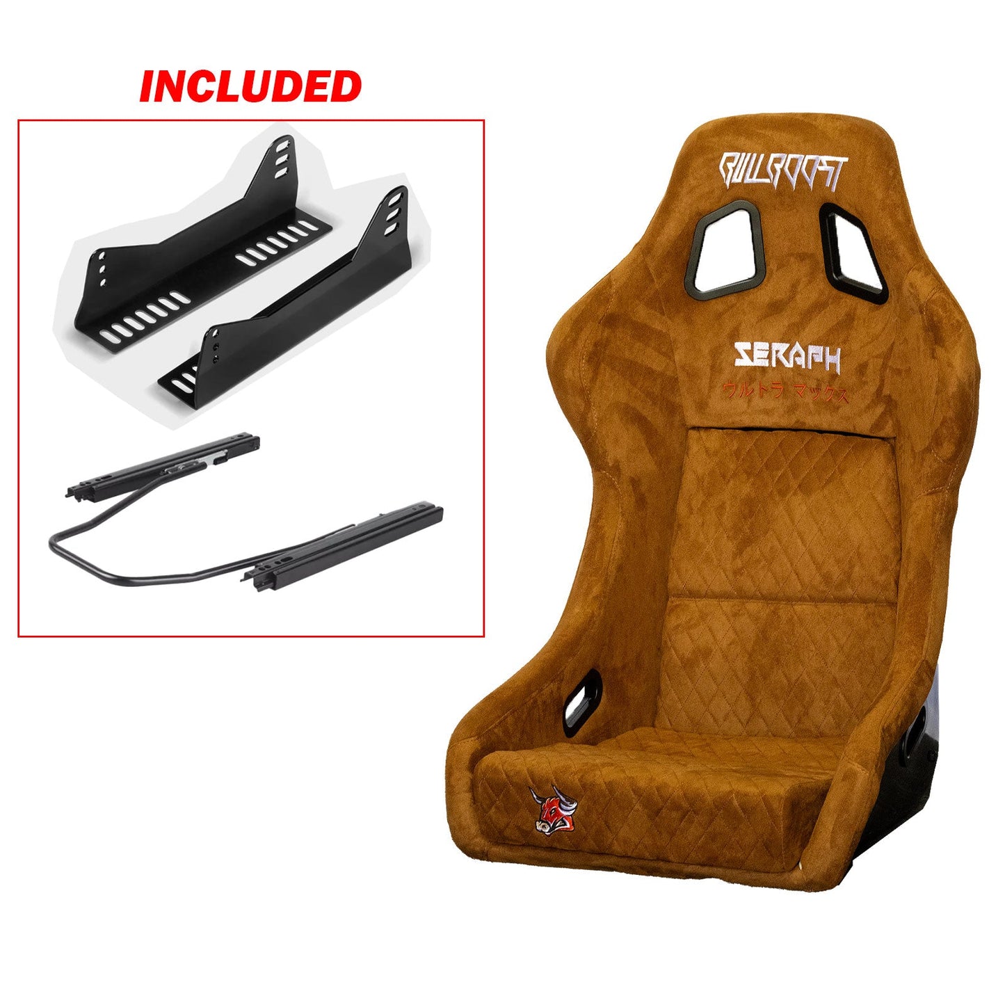Café Bull Boost Adjustable Racing Lowered Ultra Max Bucket Seat with Slider Rails