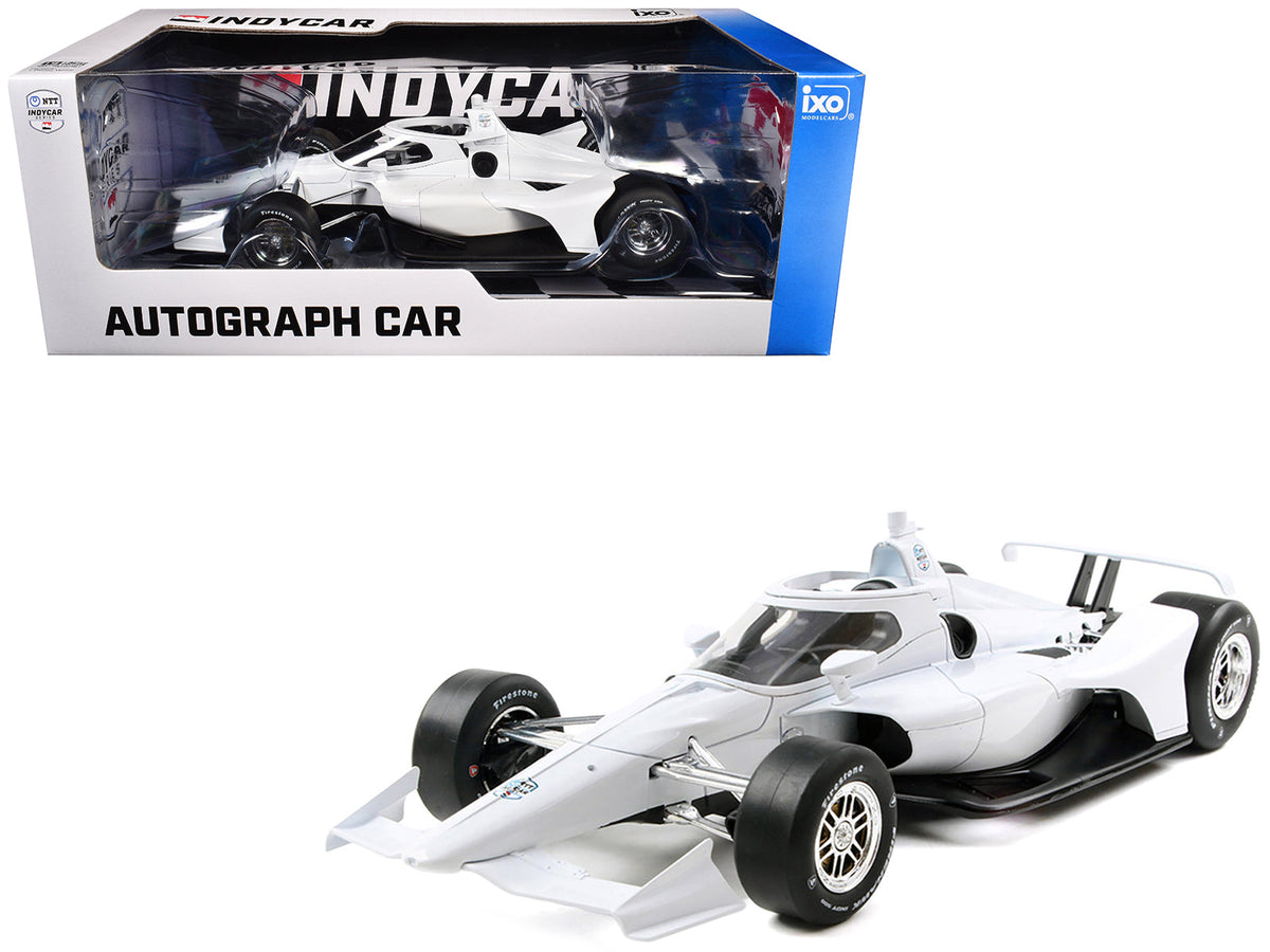 Rapid Vehicles Dallara IndyCar Blank White "Autograph Car" (Super Speedway Configuration) "NTT...