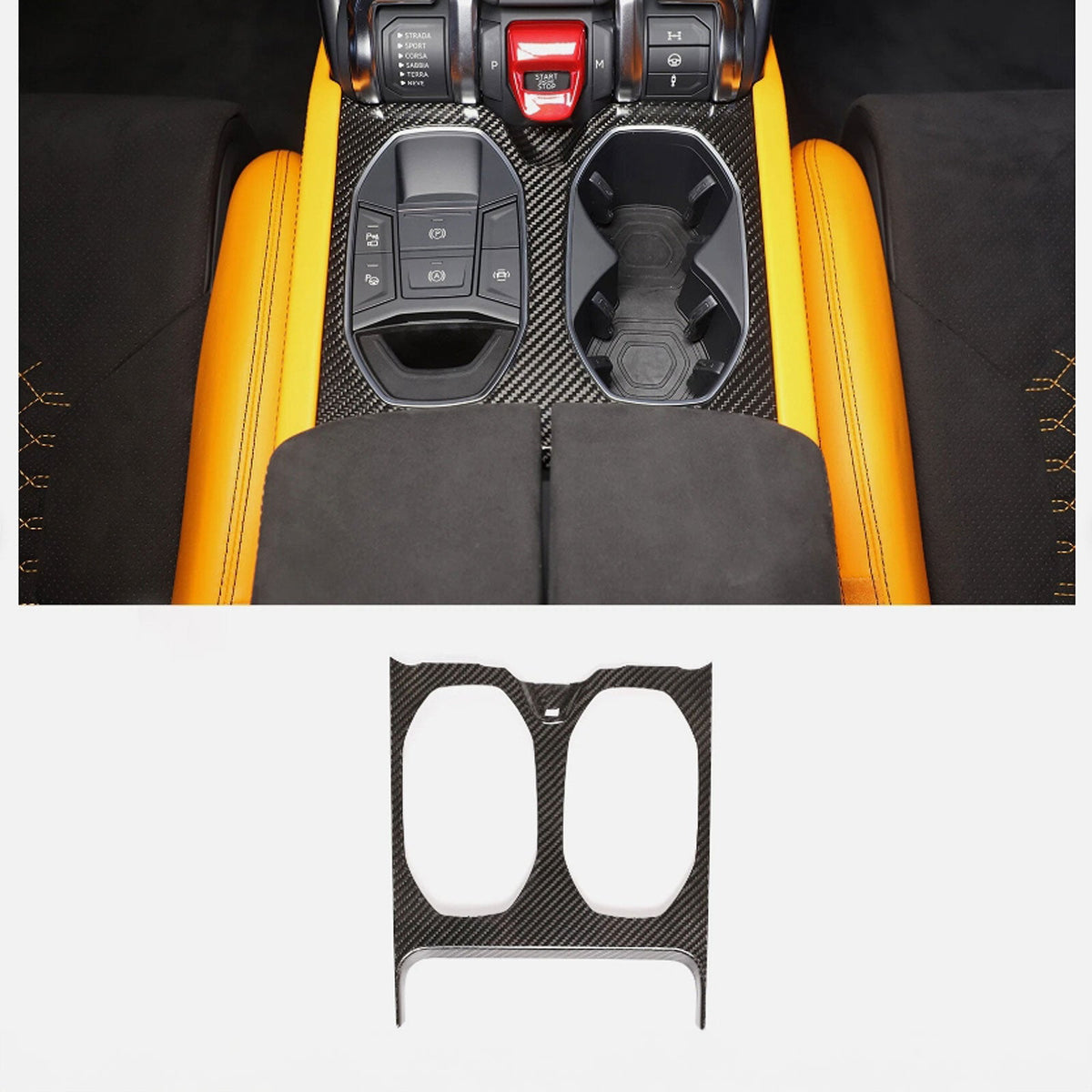 Bull Boost Performance Full Carbon Fiber Interior Trim Cover Set Fits Lamborghini URUS Lambo...