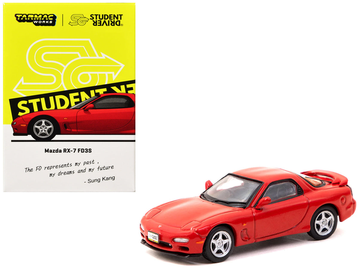 Rapid Vehicles Mazda RX-7 FD3S RHD (Right Hand Drive) Red "Student Driver" "J Collection" Series...