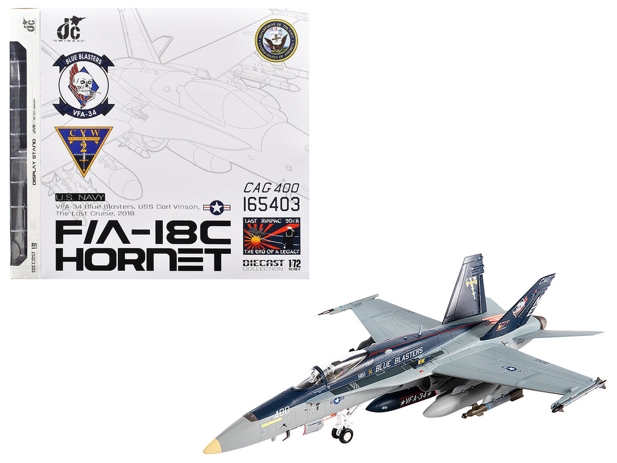 Rapid Vehicles McDonnell Douglas F/A-18C Hornet Aircraft "VFA-34 Blue Blasters USS Carl Vinson...
