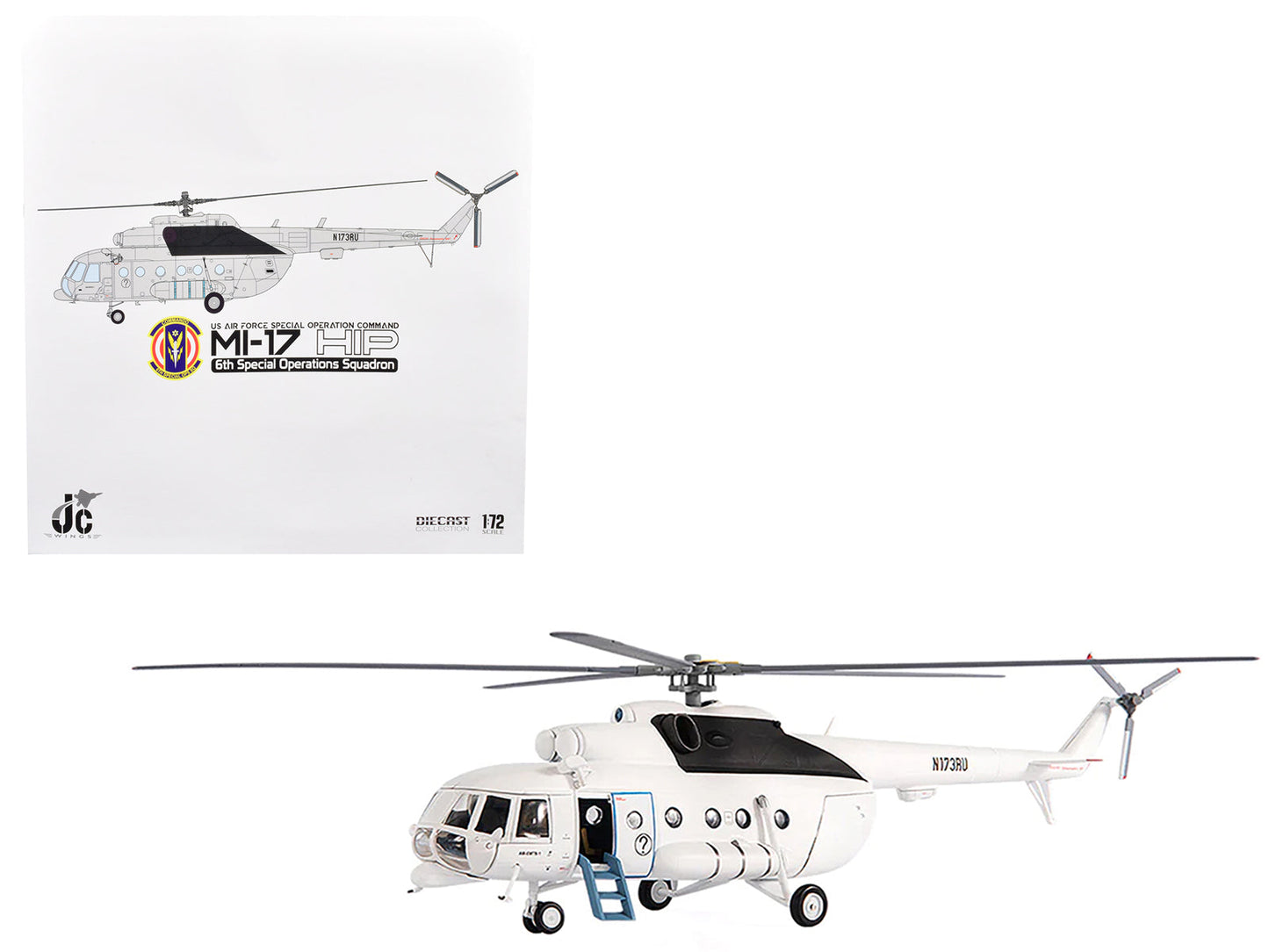 Mil Mi-17 HIP Helicopter "US Air Force Special Operation Command (AFSOC) 6th Special Operations Squadron" (2012) 1/72 Diecast Model by JC Wings  free shipping USA