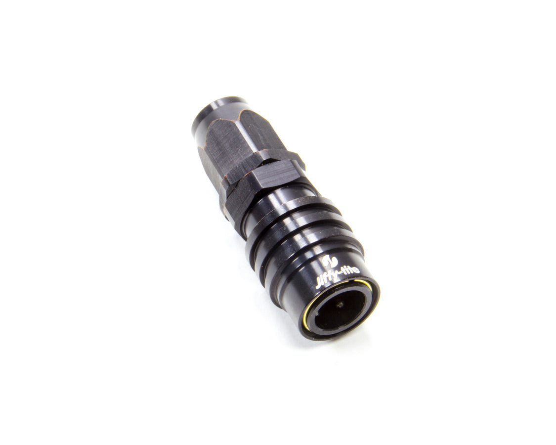 Q/R #6 Straight Hose End Black - 31606J