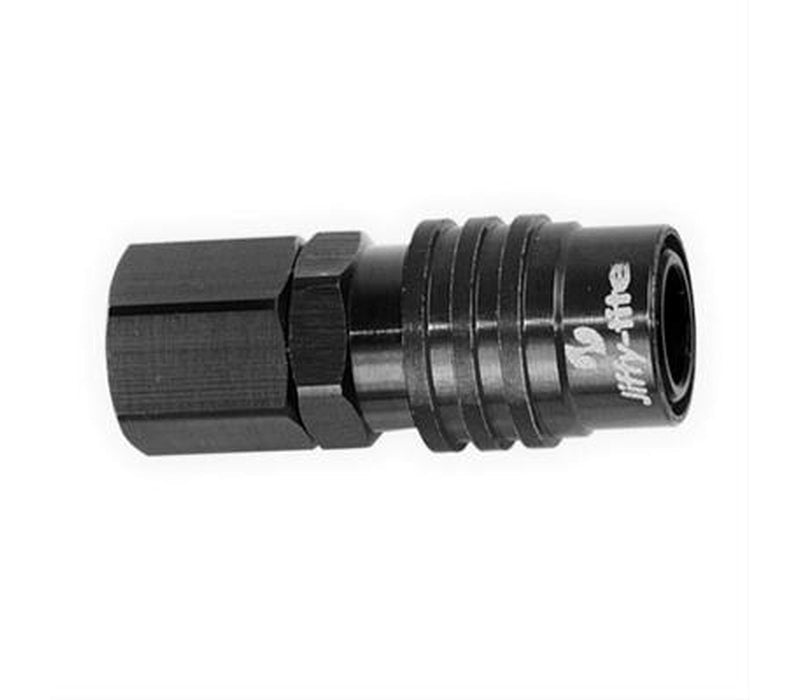 8an Fitting Socket Female- Valved (Black) - 51308J