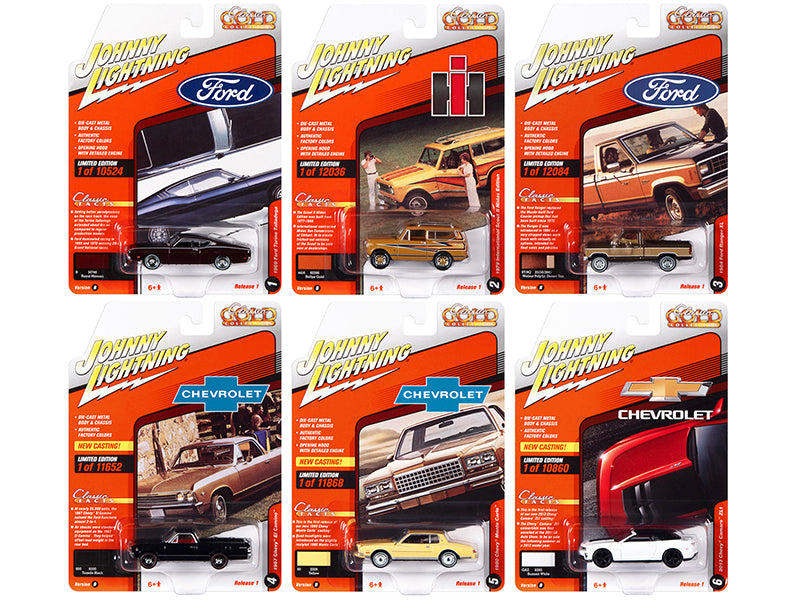 Rapid Vehicles "Classic Gold Collection" 2022 Set B of 6 Cars Release 1 1/64 Diecast Model Cars...
