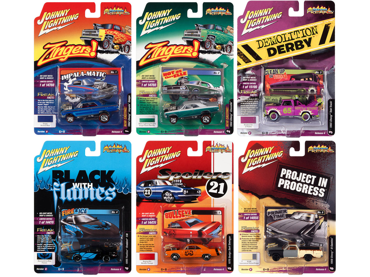 Rapid Vehicles "Street Freaks" 2021 Set B of 6 Cars Release 4 1/64 Diecast Model Cars by Johnny...