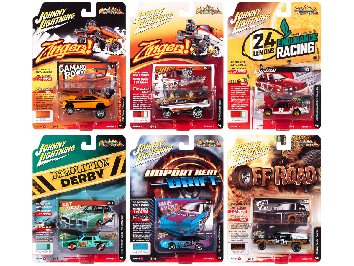 Rapid Vehicles "Street Freaks" 2022 Set A of 6 Cars Release 2 1/64 Diecast Model Cars by Johnny...