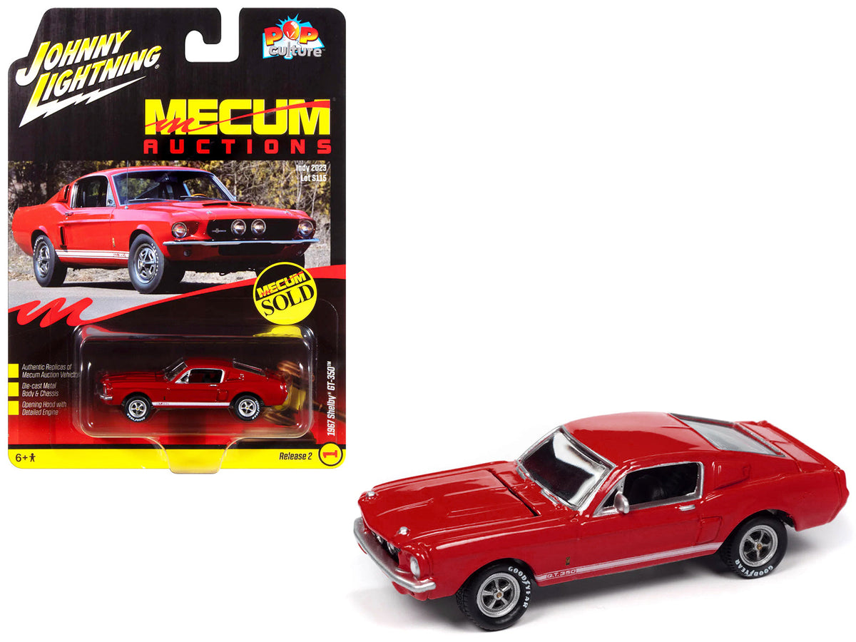 Rapid Vehicles 1967 Shelby GT-350 Red with White Side Stripes "Mecum Auctions" "Pop Culture" 2024...