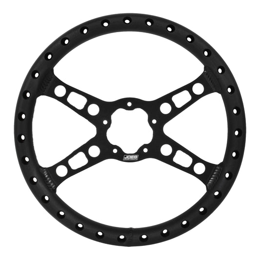 Steering Wheel 13IN Flat LW Drag Black - 13460