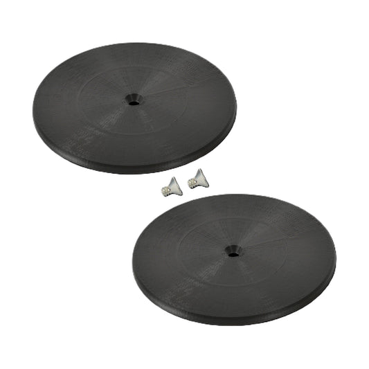 Nose Duct Cap 3IN Plastic Black Pair - 17031