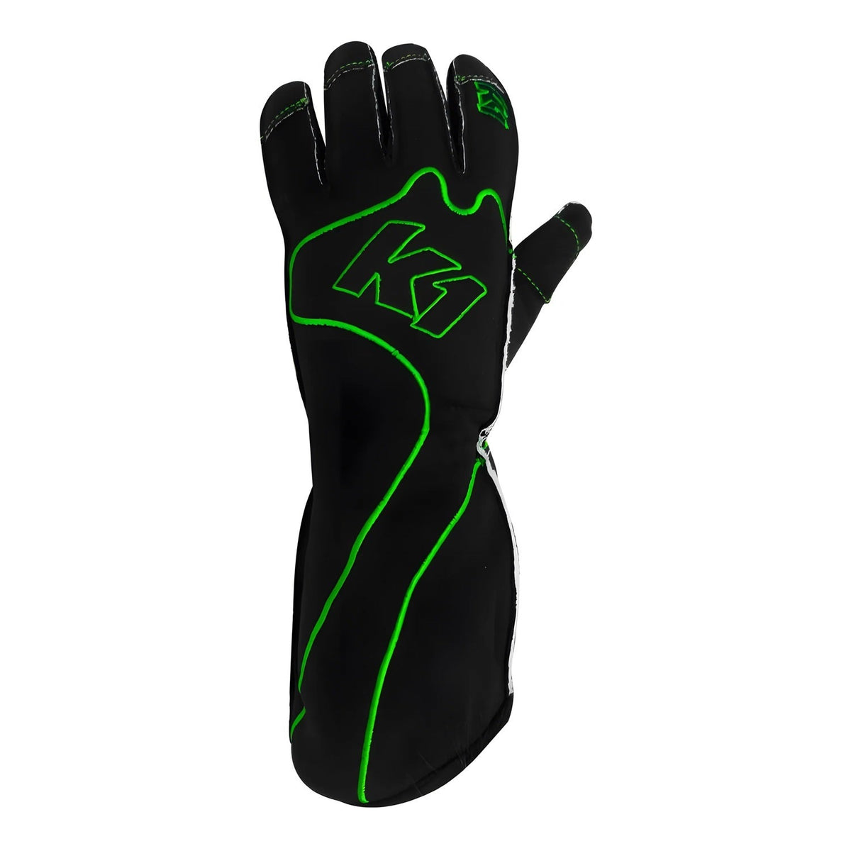 Gloves Karting Adult RS4 Medium Black/Green - 13RS1VM