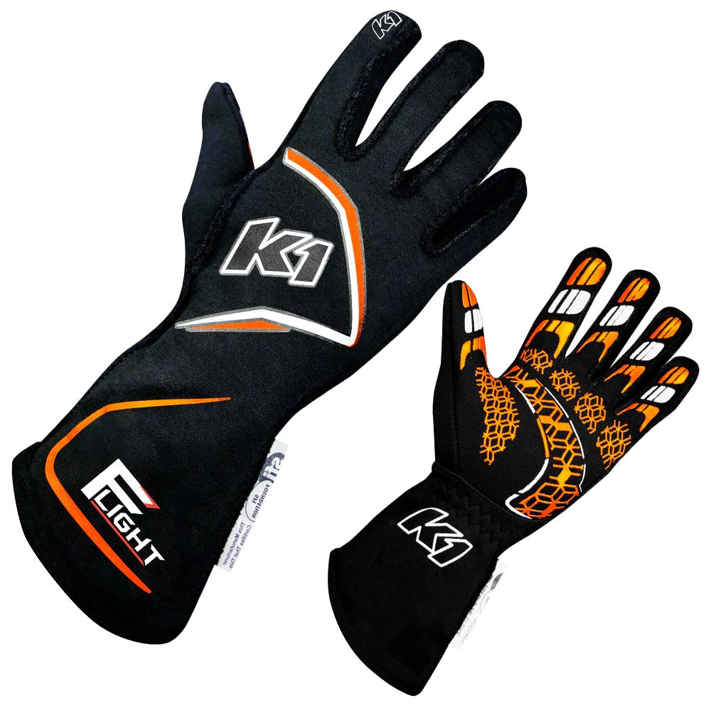 Gloves Flight X-Large Black-Flo Orange - 23FLTNFOXL