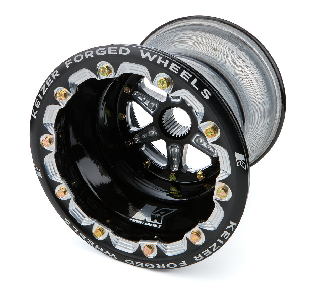 Splined Wheel B/L 10x10 4in BS 27Spl Black - 10104SPFBLB