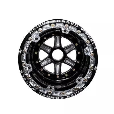 Wheel Splined 15x17 Blk Outer Beadlock 4in BS - 15175SPFBLB