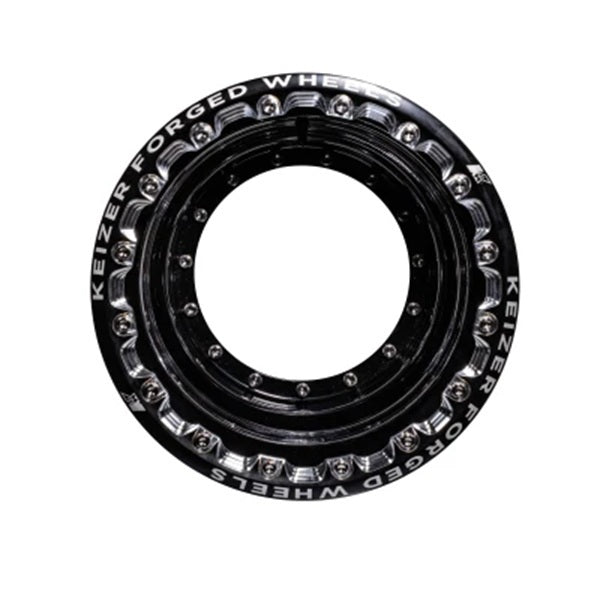 Outer Wheel Half 15 x 8 Direct Mount B/L Black - 158FBLB