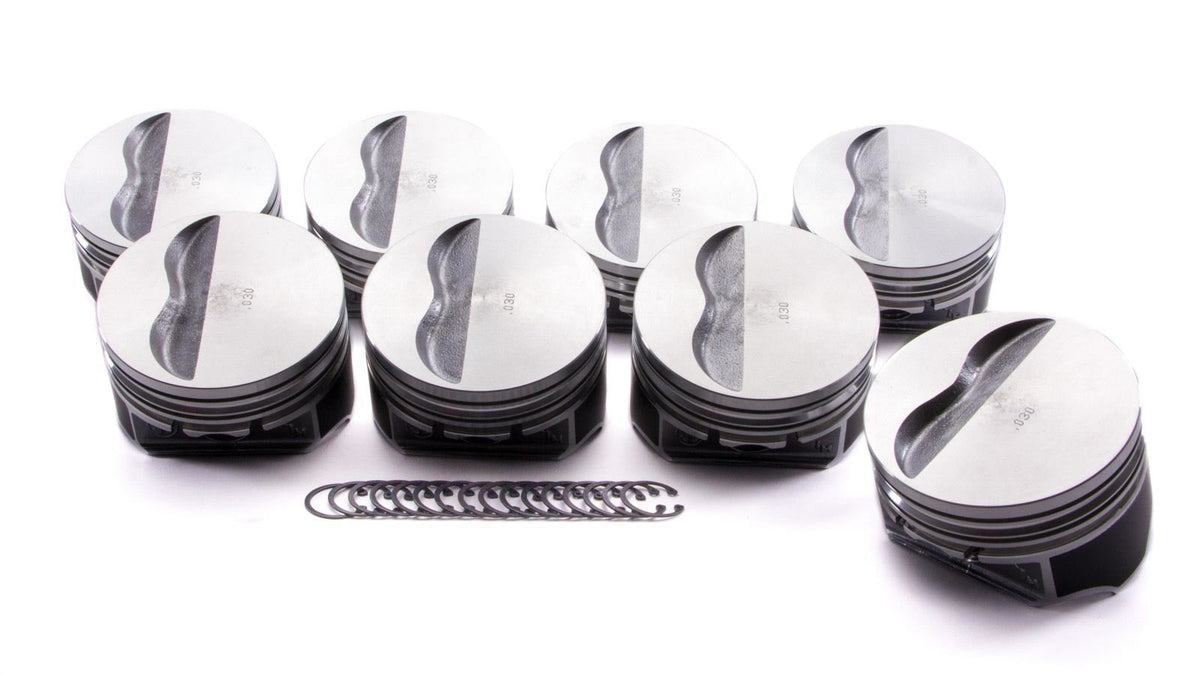 SBC Flat Top Piston Set 4.060 Bore -5cc - 9902HC060