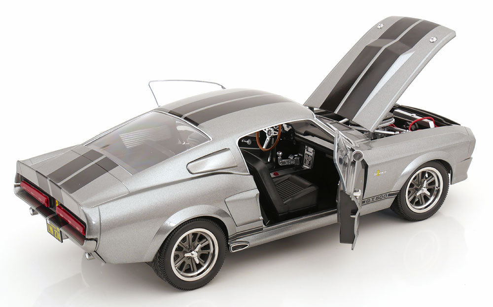 KK Scale 1967 Ford Mustang Shelby GT500 "Eleanor" Grey w/ Black Stripes 1:12