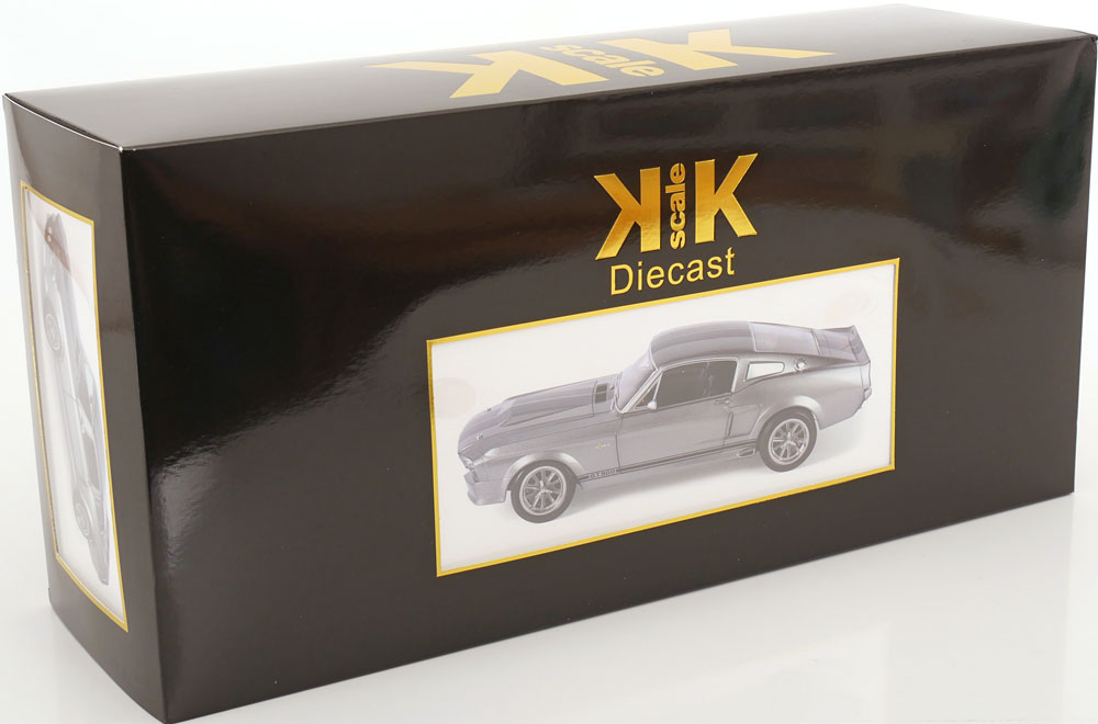 KK Scale 1967 Ford Mustang Shelby GT500 "Eleanor" Grey w/ Black Stripes 1:12