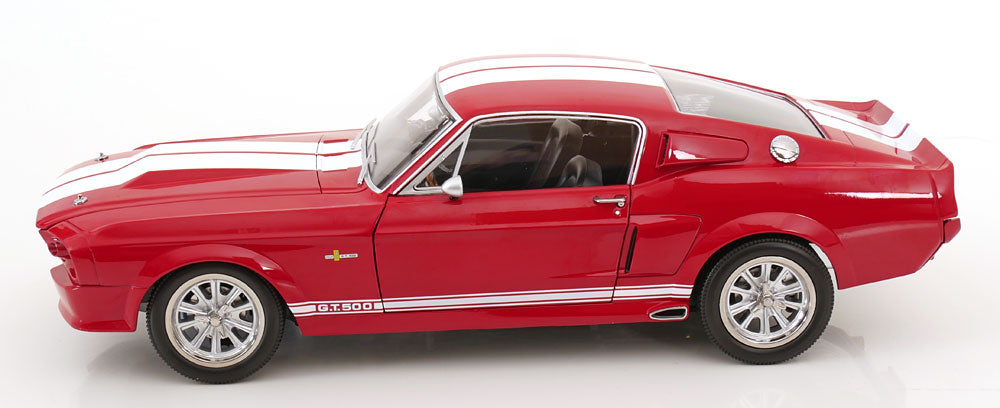 KK Scale 1967 Ford Mustang Shelby GT500 Red w/ White Stripes 1:12