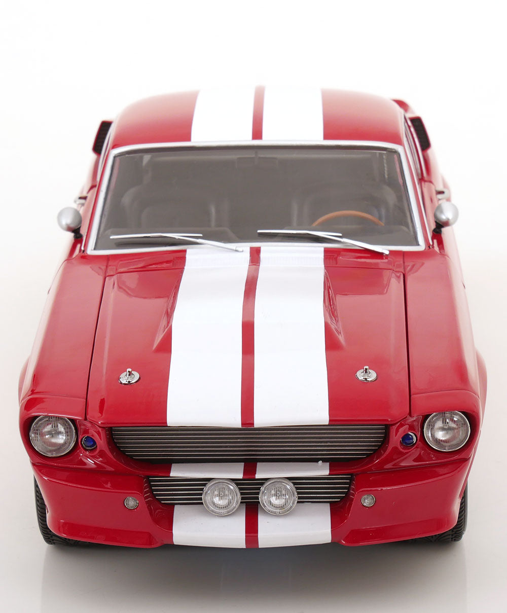 KK Scale 1967 Ford Mustang Shelby GT500 Red w/ White Stripes 1:12