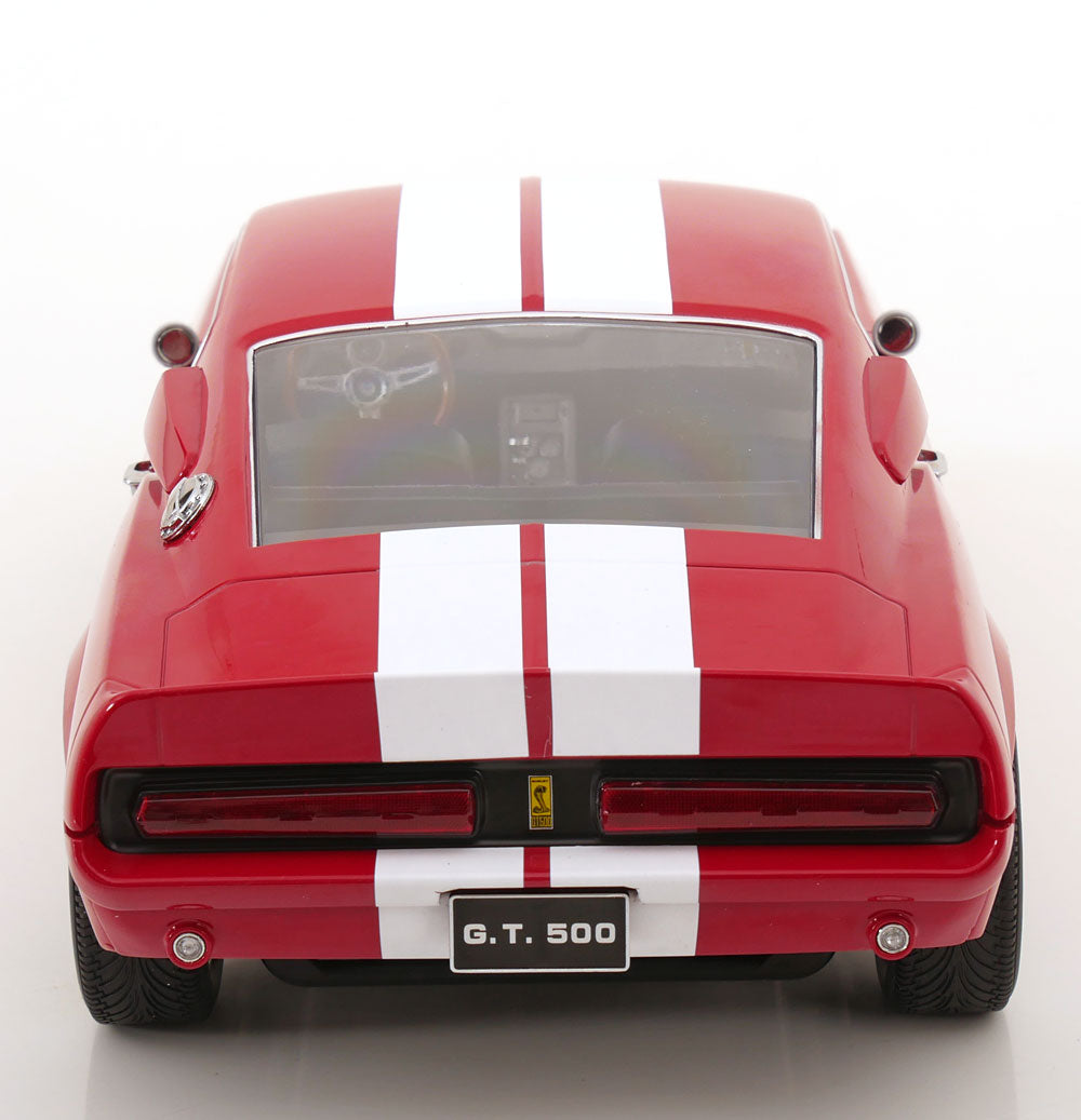 KK Scale 1967 Ford Mustang Shelby GT500 Red w/ White Stripes 1:12