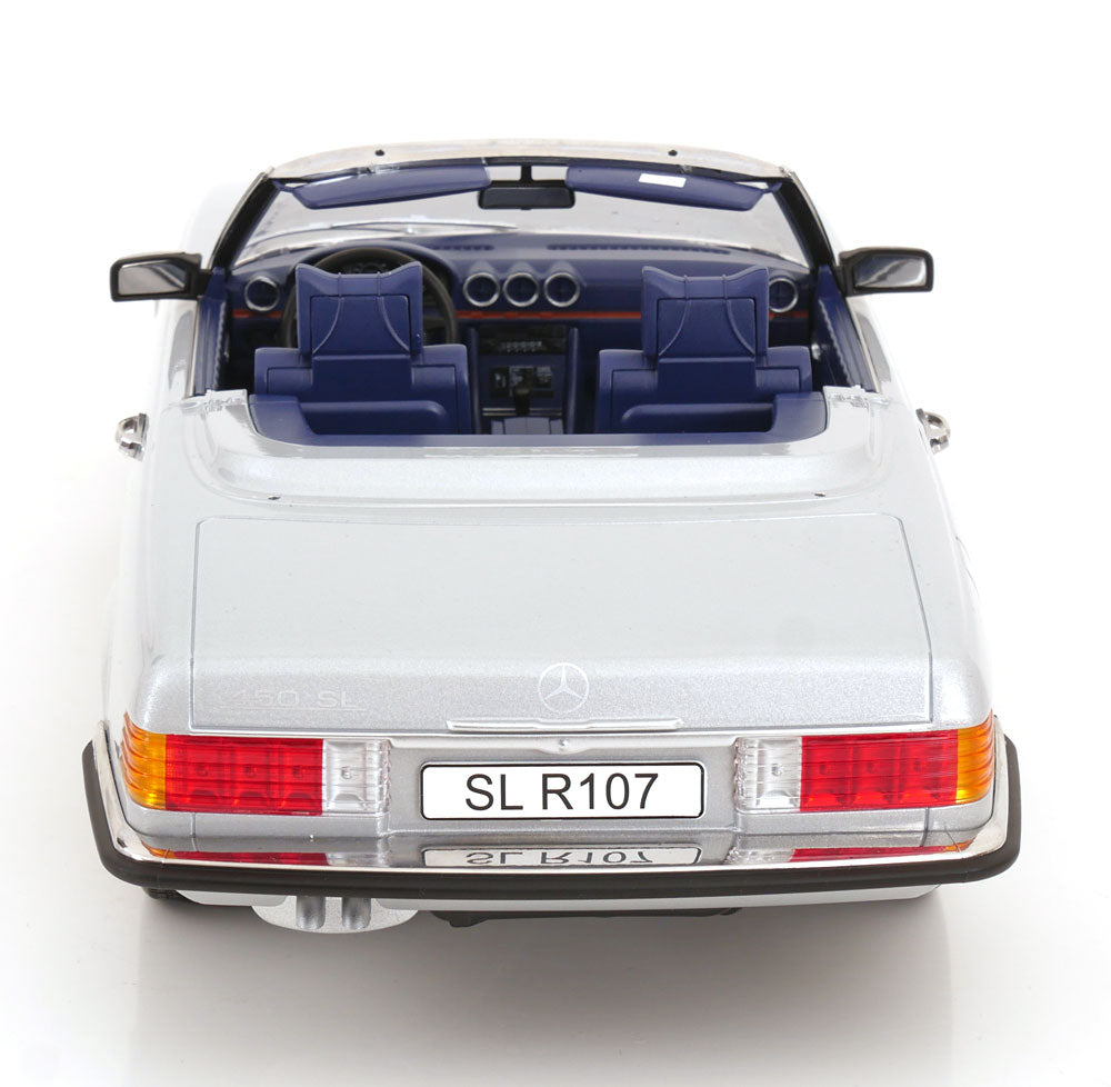 KK Scale 1985 Mercedes-Benz S Class 450 SL (R107) Convertible Silver 1:12