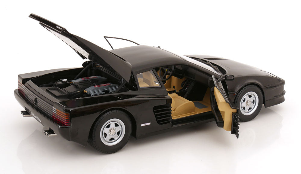 KK Scale 1986 Ferrari Testarossa Black Monospecchio European Version 1:12