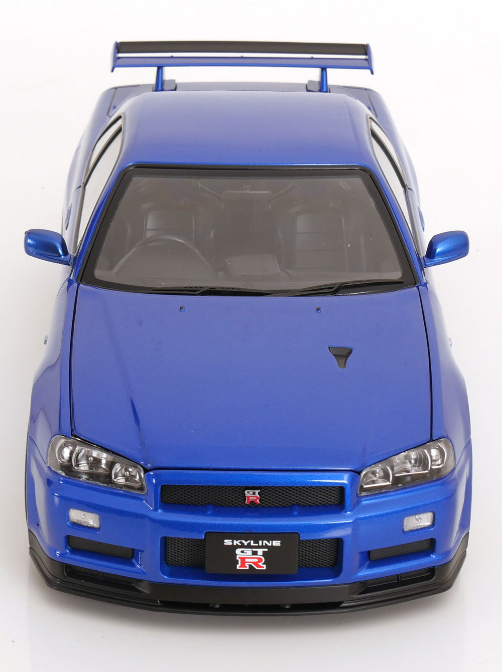 STM Diecast KK Scale 2001 Nissan Skyline GT-R R34 V-Spec II Bayside Blue 1:12 - View 6