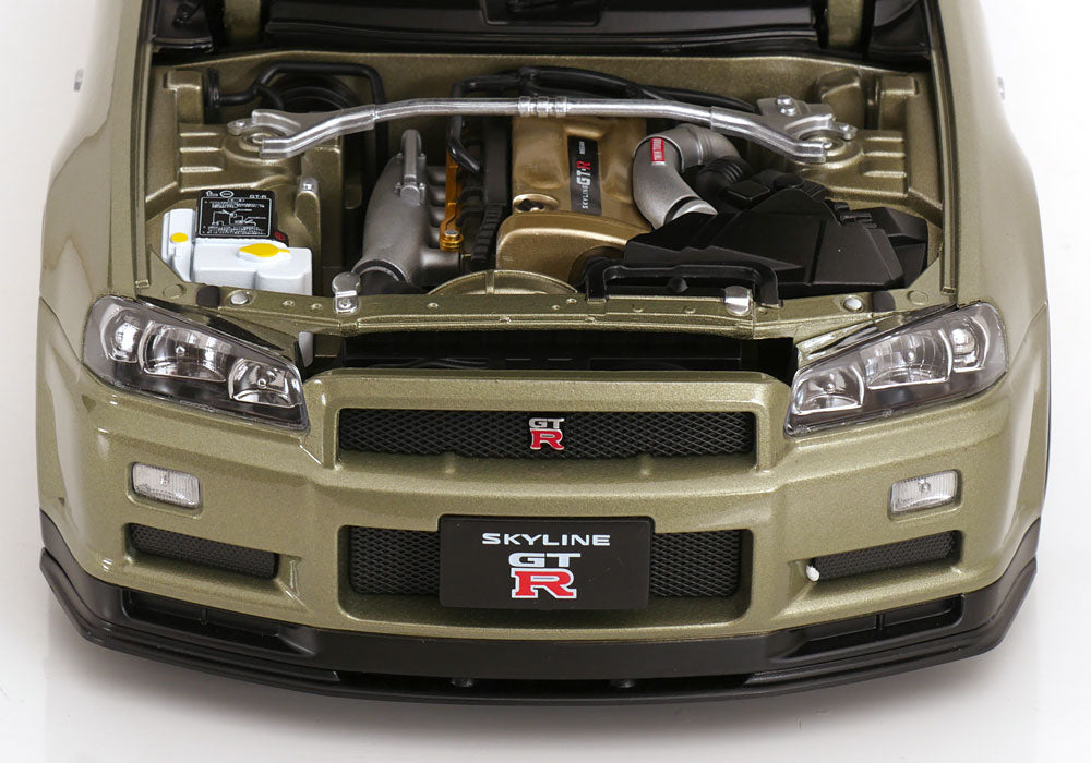 KK Scale 2001 Nissan Skyline GT-R R34 V-Spec II Jade Green Metallic 1:12