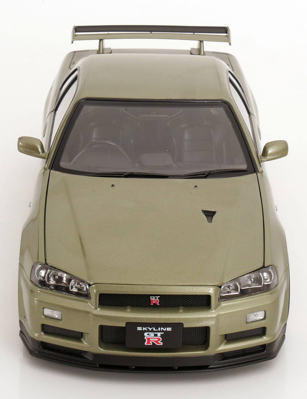 STM Diecast KK Scale 2001 Nissan Skyline GT-R R34 V-Spec II w/ Gold BBS Jade Green Metallic 1:12...