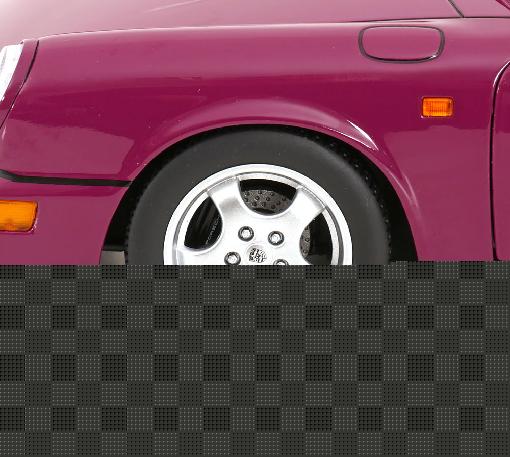 STM Diecast KK Scale 1992 Porsche 911 (964) RS Coupe w/ Cup Wheels Ruby Star 1:12 - View 7