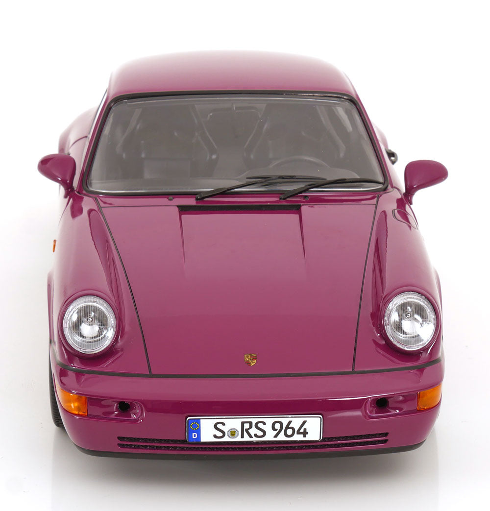 STM Diecast KK Scale 1992 Porsche 911 (964) RS Coupe w/ Cup Wheels Ruby Star 1:12 - View 8