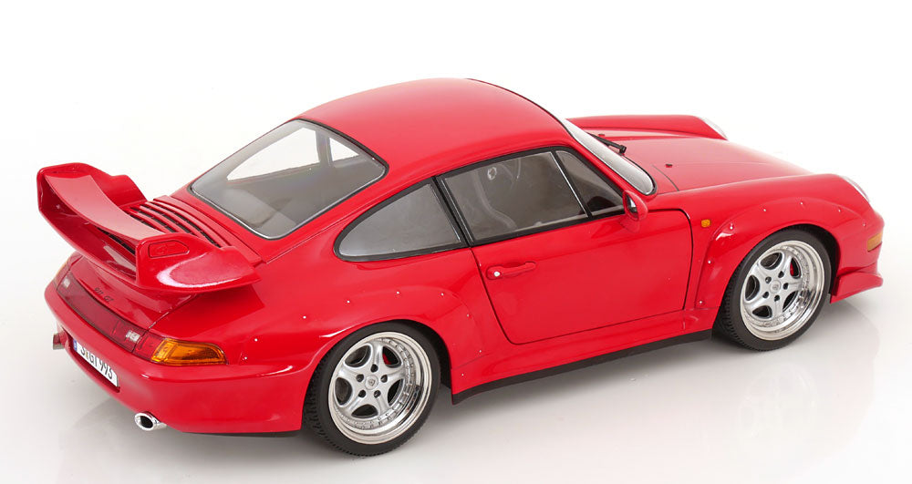 KK Scale 1996 Porsche 911 993 GT2 w/ Speedline Wheels Guards Red 1:12