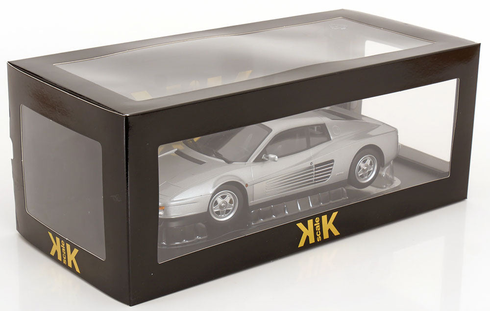 KK Scale 1986 Ferrari Testarossa European Version Silver 1:18