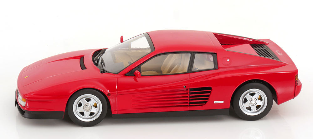 KK Scale 1986 Ferrari Testarossa European Version Red w/ Tan Interior 1:18