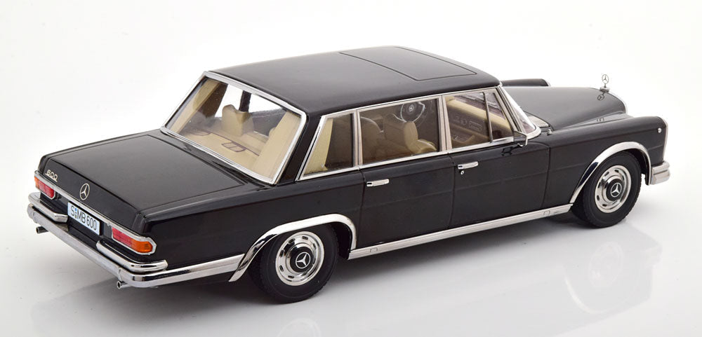 STM Diecast KK Scale 1963 Mercedes-Benz S-Class 600 Pullman SWB (W100) Sedan Black 1:18 - View 3