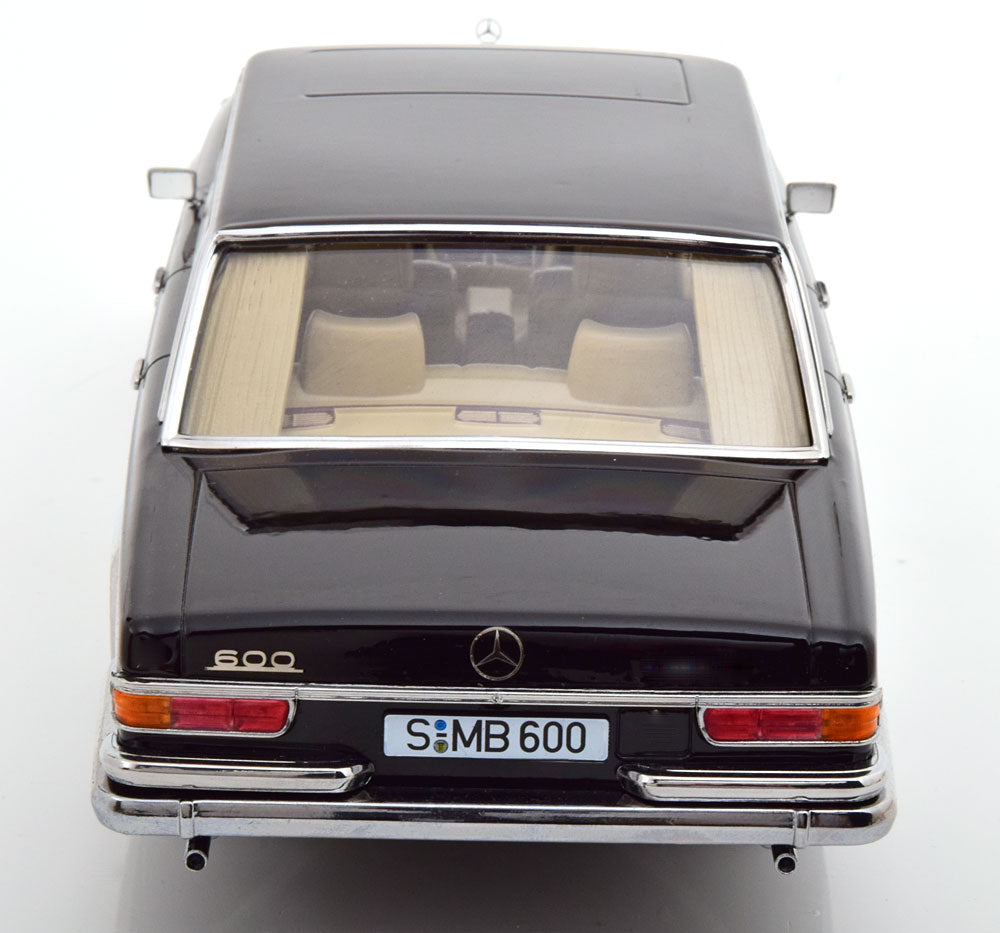 STM Diecast KK Scale 1963 Mercedes-Benz S-Class 600 Pullman SWB (W100) Sedan Black 1:18 - View 6