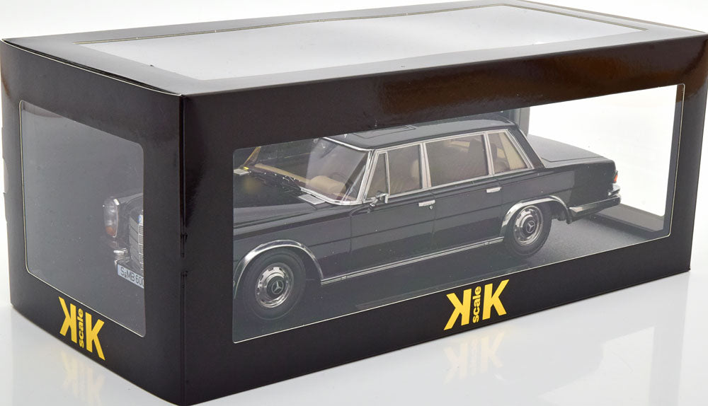 STM Diecast KK Scale 1963 Mercedes-Benz S-Class 600 Pullman SWB (W100) Sedan Black 1:18 - View 7