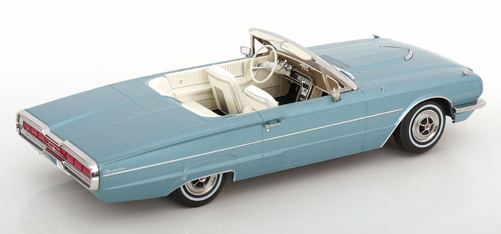 STM Diecast KK Scale 1966 Ford Thunderbird Convertible "Thelma & Louise" Light Blue Metallic 1:18...