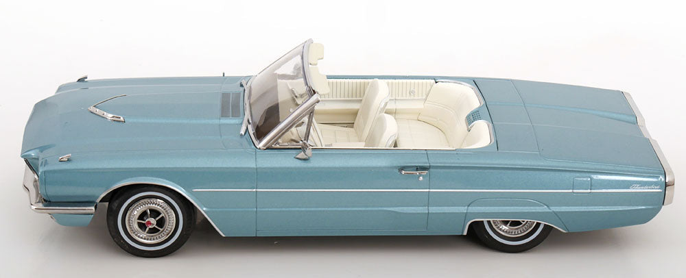 STM Diecast KK Scale 1966 Ford Thunderbird Convertible "Thelma & Louise" Light Blue Metallic 1:18...