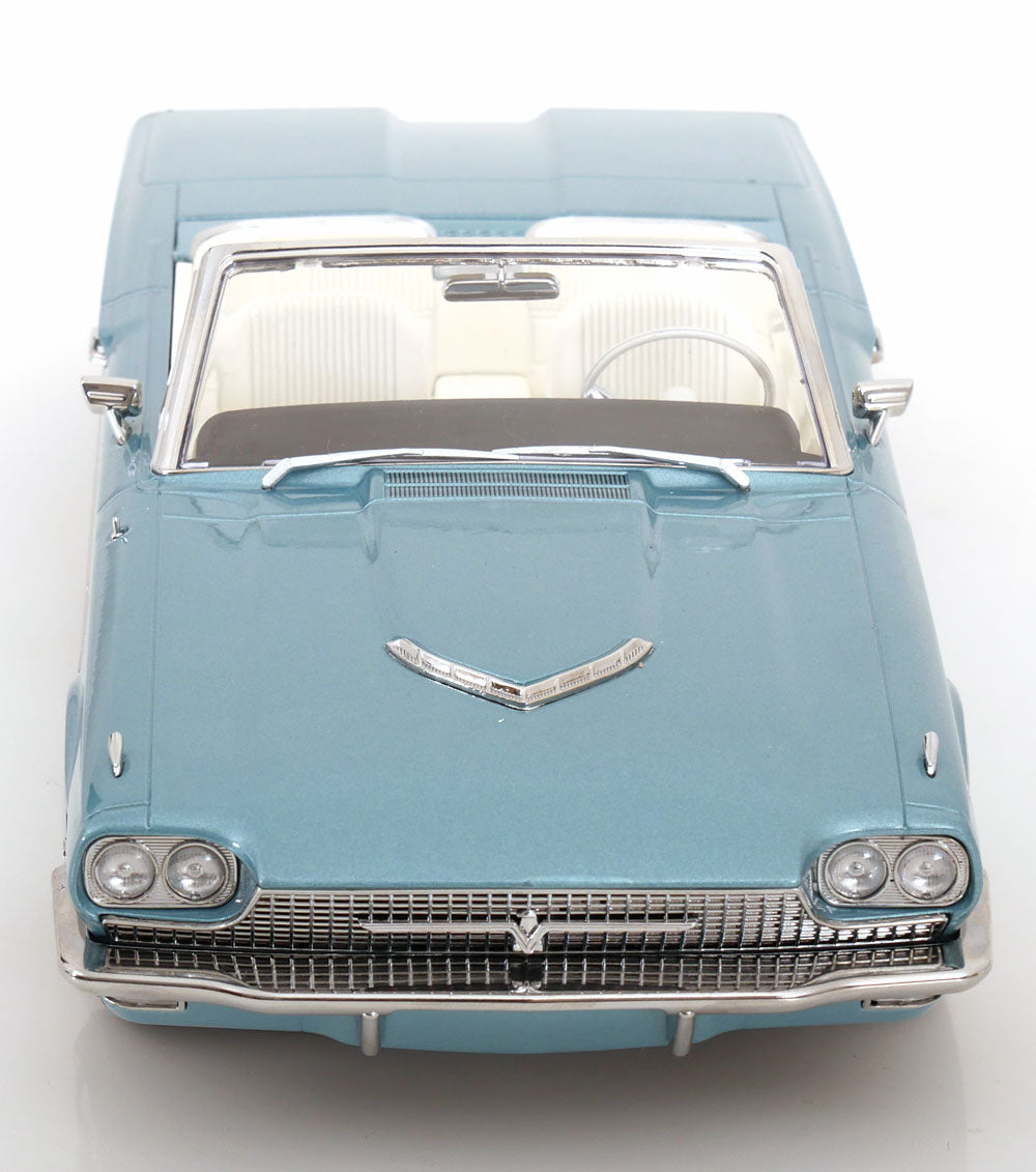 STM Diecast KK Scale 1966 Ford Thunderbird Convertible "Thelma & Louise" Light Blue Metallic 1:18...